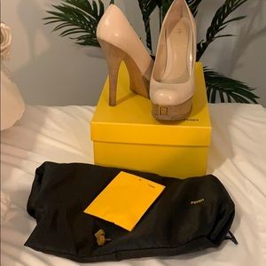 Fendi nude heels
